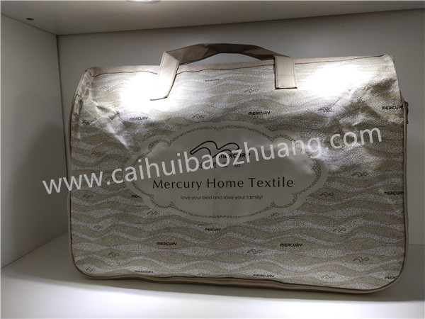 彩匯包裝  水星家紡專用手提袋  帶拉鏈高端家紡定制專用袋